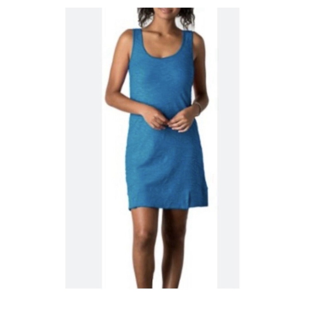 Toad & Co Samba Wave Tank Dress Women XL Organic Cotton Textured Exp Sustainable